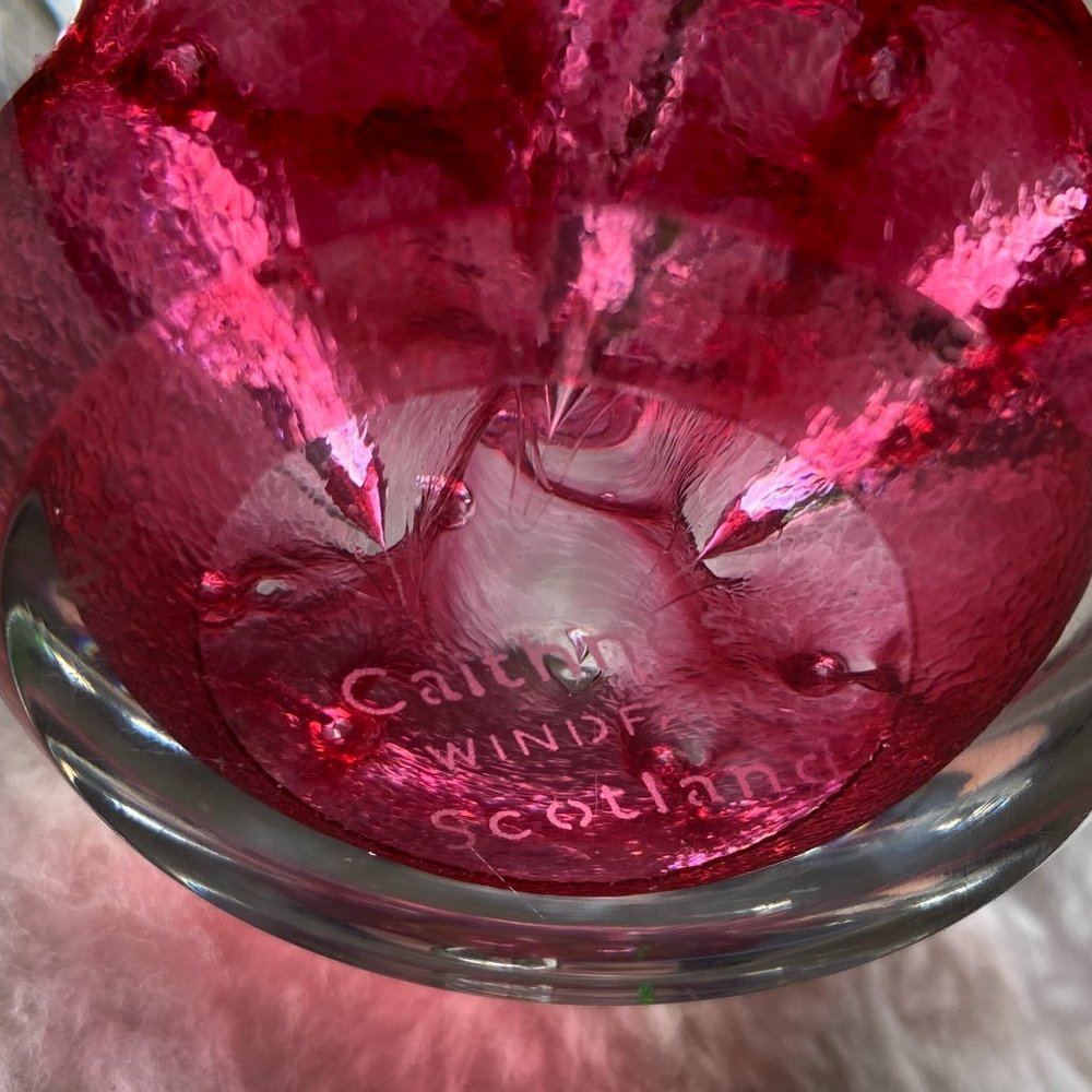 Caithness Glass Paperweight Windfall-Ruby - Picture 16 of 16